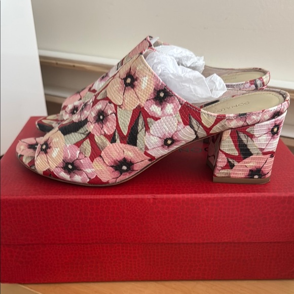 Donald J. Pliner Shoes - Donald Pliner Floral Pink Women's Mules